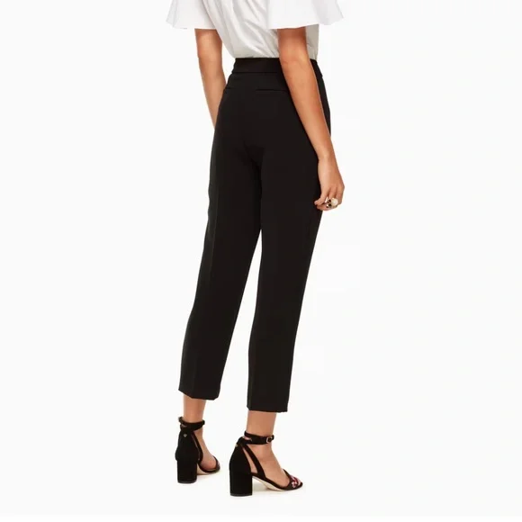Kate Spade black polished cigarette pants - Picture 2 of 6
